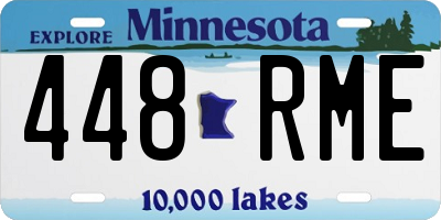 MN license plate 448RME
