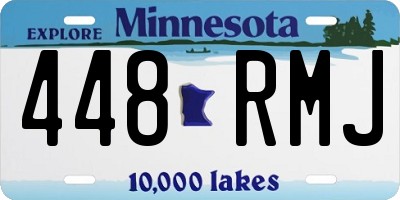 MN license plate 448RMJ