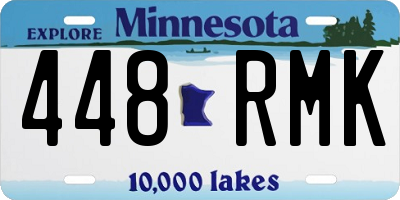 MN license plate 448RMK