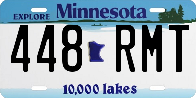 MN license plate 448RMT
