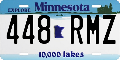 MN license plate 448RMZ