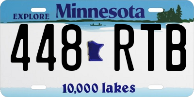 MN license plate 448RTB