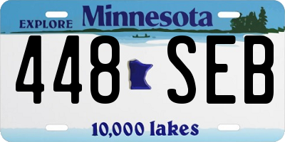 MN license plate 448SEB