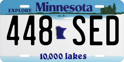 MN license plate 448SED