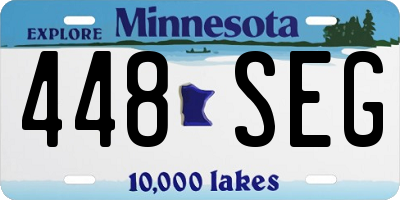 MN license plate 448SEG