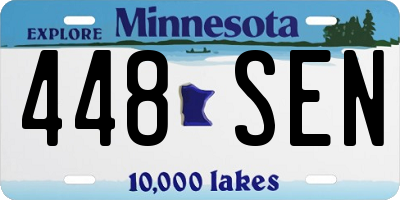 MN license plate 448SEN