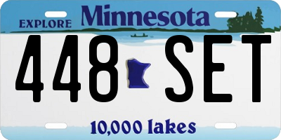 MN license plate 448SET