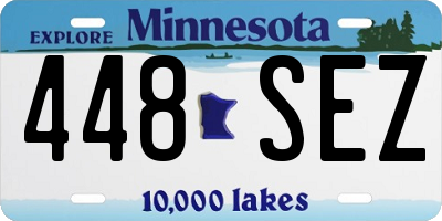MN license plate 448SEZ