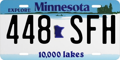 MN license plate 448SFH