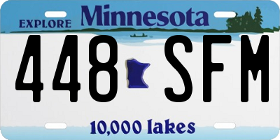 MN license plate 448SFM