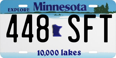 MN license plate 448SFT