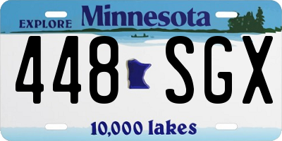 MN license plate 448SGX