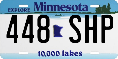 MN license plate 448SHP