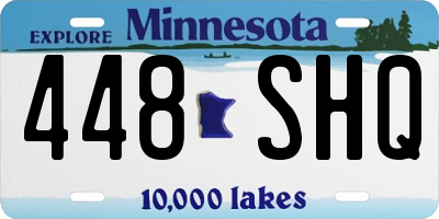 MN license plate 448SHQ