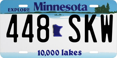 MN license plate 448SKW