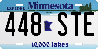 MN license plate 448STE