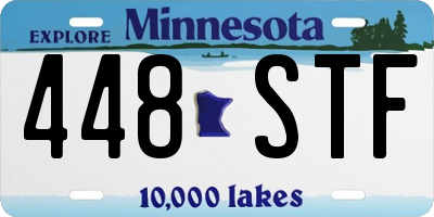 MN license plate 448STF