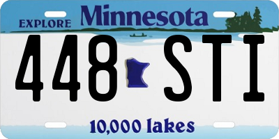 MN license plate 448STI