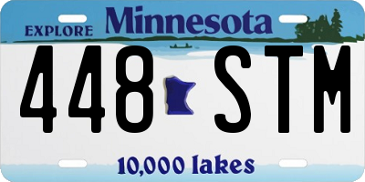 MN license plate 448STM