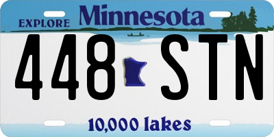 MN license plate 448STN