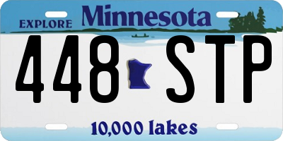 MN license plate 448STP