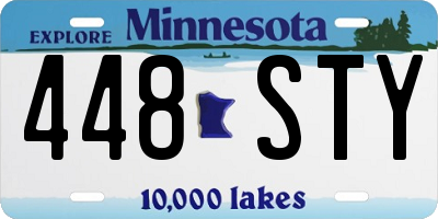 MN license plate 448STY