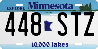 MN license plate 448STZ