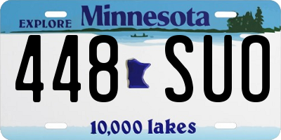 MN license plate 448SUO