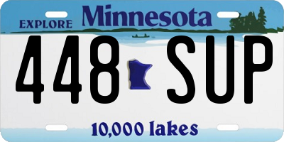 MN license plate 448SUP