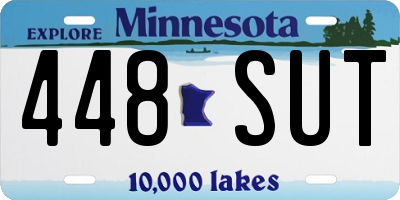 MN license plate 448SUT