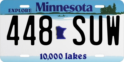 MN license plate 448SUW