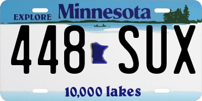 MN license plate 448SUX