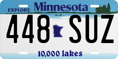 MN license plate 448SUZ