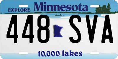 MN license plate 448SVA