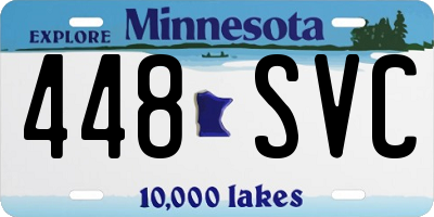 MN license plate 448SVC