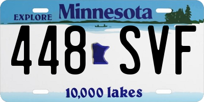 MN license plate 448SVF