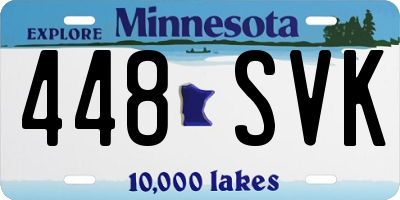 MN license plate 448SVK
