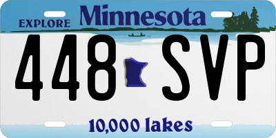 MN license plate 448SVP