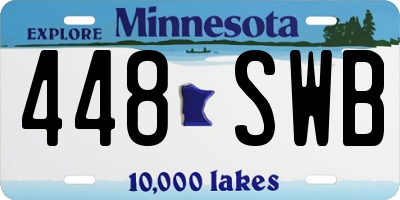 MN license plate 448SWB
