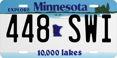 MN license plate 448SWI