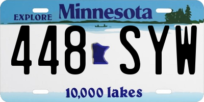 MN license plate 448SYW