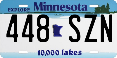 MN license plate 448SZN