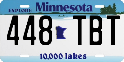 MN license plate 448TBT