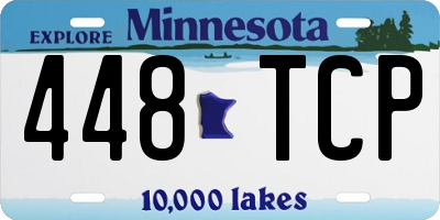 MN license plate 448TCP