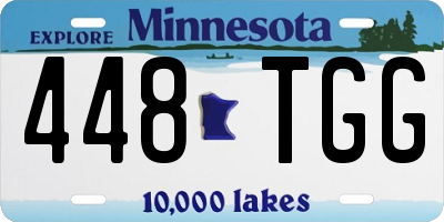 MN license plate 448TGG
