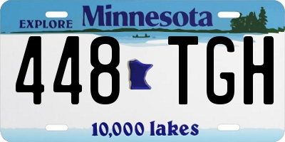 MN license plate 448TGH
