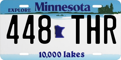 MN license plate 448THR