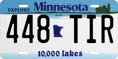 MN license plate 448TIR