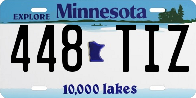 MN license plate 448TIZ