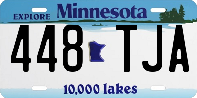 MN license plate 448TJA